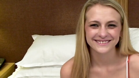 Watch This Nervous Blonde 18 Yr Old Star...